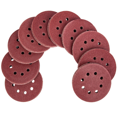 Papier ścierny na rzep krążek dysk z dziurami 125mm P60 100szt SILVER