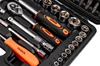 Zestaw narzędziowy klucze nasadowe wkrętaki grzechotki bity 1/4" 3/8" 94el ISMA