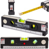 Poziomica laserowa z miarką standardową i zwijaną 150cm +LED GEKO