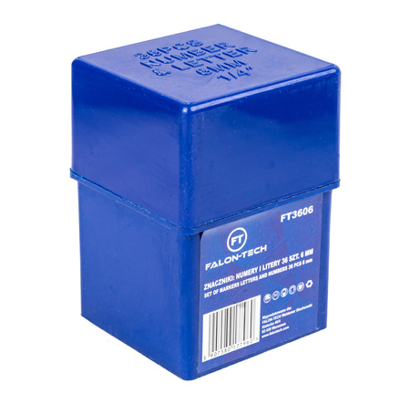 Numeratory znaczniki stemple wybijaki do metalu litery + cyfry 6mm 36el. FALON-TECH