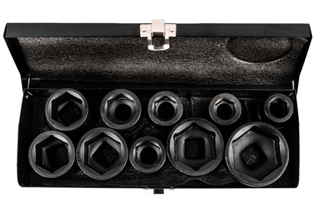 Zestaw nasadki udarowe krótkie do klucz pneumatyczny 3/4" 10el 17-46mm JCB