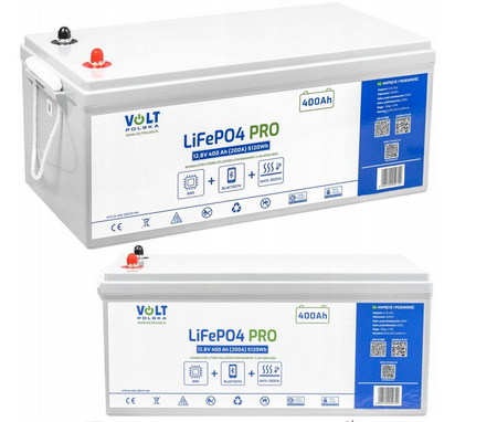 Akumulator LiFePo4 BMS 400Ah 12V 200A mata grzewcza VOLT POLSKA