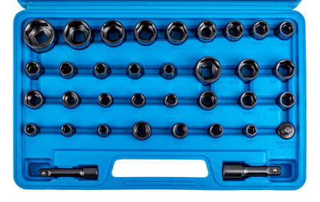 Nasadki udarowe 1/2" 3/8" adaptery 35 elementów FALON-TECH