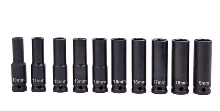 Nasadki udarowe Krótkie Zestaw 1/2 10-19 mm 20 sztuk FALON-TECH