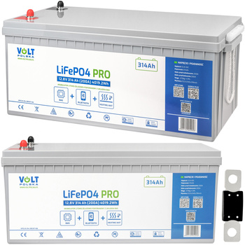 Akumulator LiFePo4 bms do łodzi kampera paneli mata grzewcza 314Ah 200A 200A VOLT POLSKA