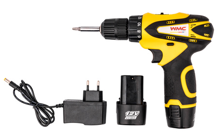 Zestaw narzędziowy 68 el. z wkrętarką 12 V WMC