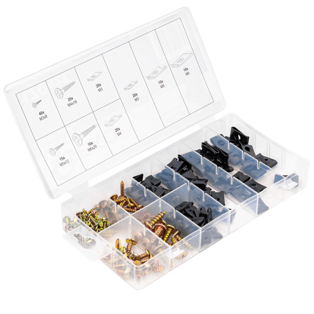 Akcesoria uniwersalne podkładki do karoserii wkręty zestaw mix etui 170 szt GEKO