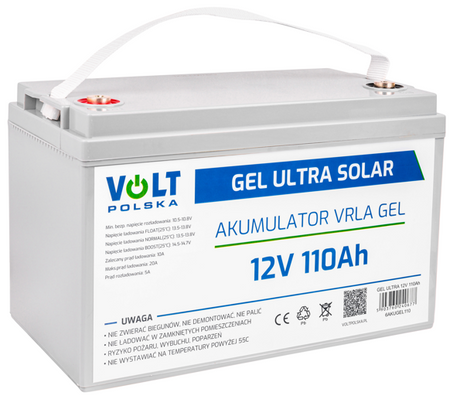 Akumulator żelowy głębokiego rozładowania 12V 110Ah GEL ULTRA SOLAR VOLT POLSKA