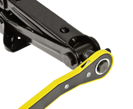 Podnośnik samochodowy lewarek trapezowy 2T z grzechotką kół FALON-TECH