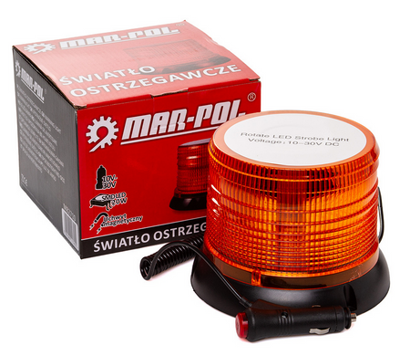 Lampa LED światło ostrzegawcze kogut magnes do samochodu lawety 10-30V 20W MAR-POL