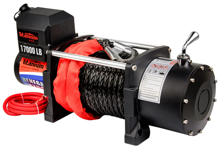 Wyciągarka wciągarka renegade 17000 lbs 24v lina syntetyczna ślizg TITANIUM WINCH