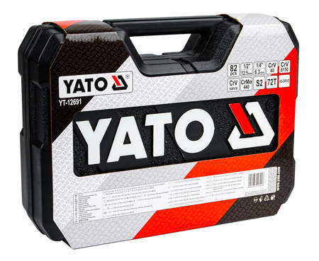 Klucze nasadowe 1/4 1/2 płaskie 82el YATO