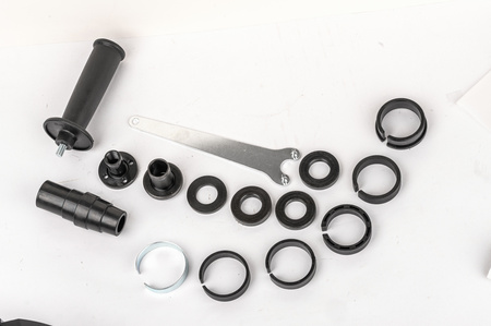 Bruzdownica do szlifierki kątowej osłona przeciwpyłowa adaptery 125 mm FALON-TECH