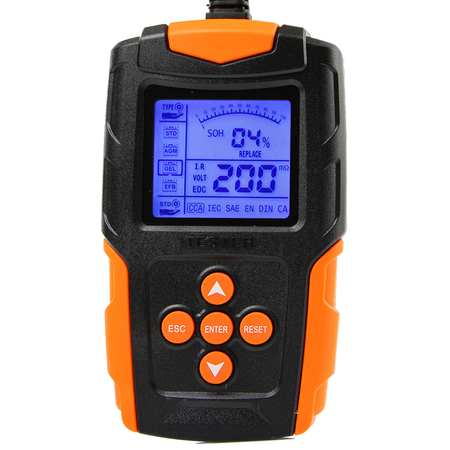 Cyfrowy tester do akumulatorów baterii uniwersalny LCD 3-200Ah 12V 24V MAR-POL