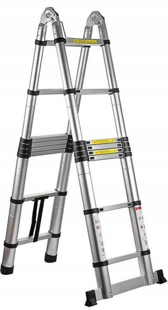 Drabina teleskopowa przegubowa aluminiowa 5m 150kg GEKO