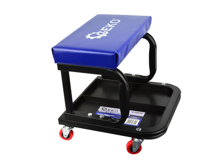 Stołek warsztatowy z półką taboret siedzisko krzesło półka GEKO