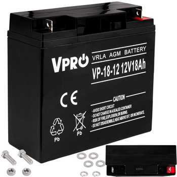 Akumulator AGM VRLA V-PRO 12V 18Ah Bezobsługowy VOLT POLSKA