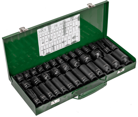 Zestaw nasadek udarowych 8-32 nasadki udarowe 1/2 do kluczy pneumatycznych 35el ROCKFORCE