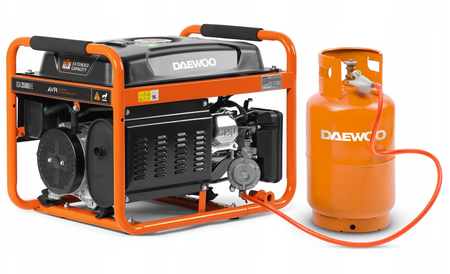 Agregat prądotwórczy gaz benzyna generator prądu 230V GDA3500DFE AVR DAEWOO