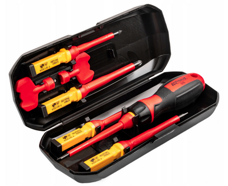 Zestaw wkrętaki izolowane śrubokręty dla elektryka solidne 1000v 8el AW TOOLS