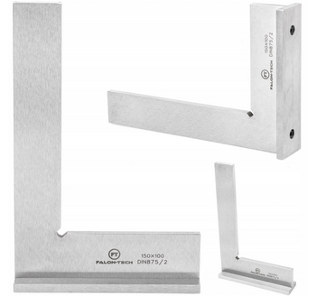 Kątownik ślusarski ze stopką 90° stalowy z podstawą płaski 150x100 mm FALON-TECH