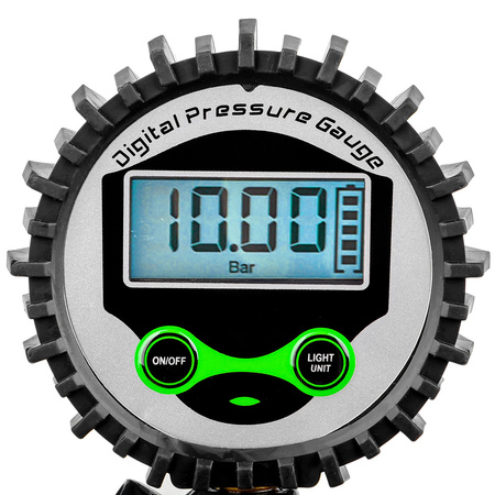 Pistolet do pompowania kół cyfrowy manometr lcd pompka samochodowa 18 bar ROCKFORCE