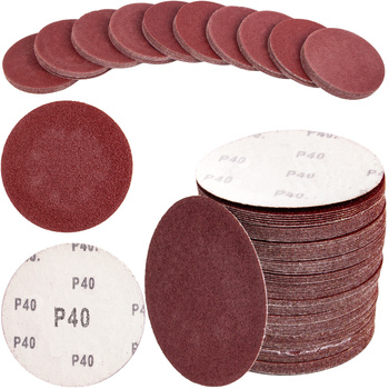 Papier ścierny na rzep krążek dysk 125mm P40 100szt SILVER
