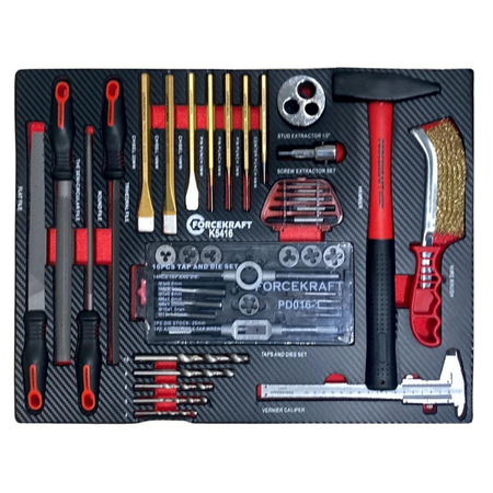 Szafka warsztatowa wózek narzędziowy z wyposażeniem klucze nasadowe 274 el. FORCEKRAFT