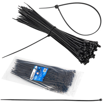 Opaski zaciskowe kablowe 200x2.5mm czarne 100el GEKO