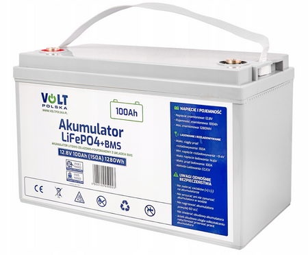 Akumulator LiFePo4 100Ah 150A 12V BMS VOLT POLSKA