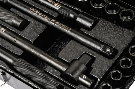 Klucze nasadowe nasadki udarowe grzechotka 1/2" 26el 8-32mm walizka JCB