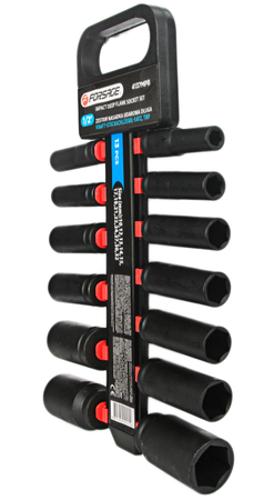 Nasadki udarowe długie klucze nasadowe CRV mocne zestaw 1/2" 10-32 mm 13el FORSAGE