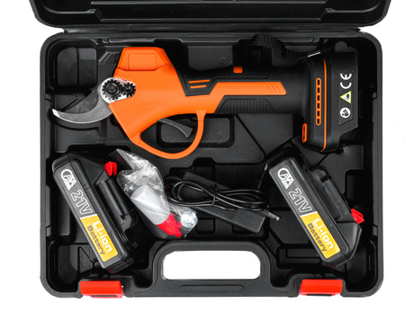 Sekator akumulatorowy kowadełkowy nożyce ogrodowe elektryczne 2 x AKU CATA C83006 MAR-POL