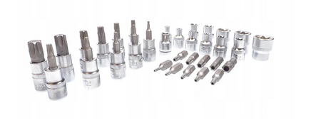 Klucze nasadowe gwiazdka nasadki bity torx 3/8" zestaw kluczy nasadek 34el FALON-TECH