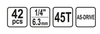 Zestaw narzędziowy 1/4 42szt XS 58641 STOHR YATO