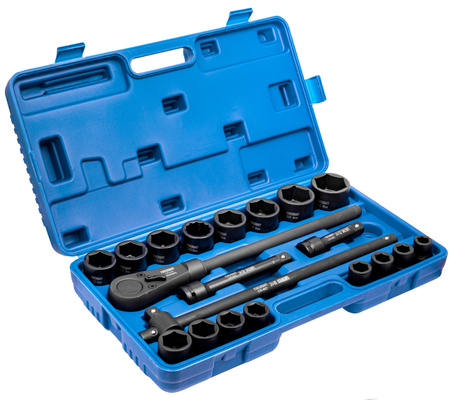 Klucze Nasadowe Udarowe 3/4" 6-kątne 21 el FORCEKRAFT