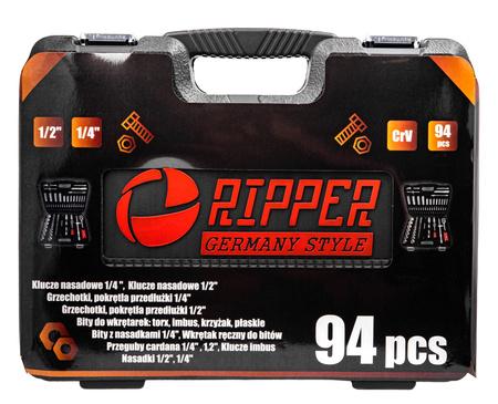 Zestaw kluczy nasadowych 94 elementy MAR-POL