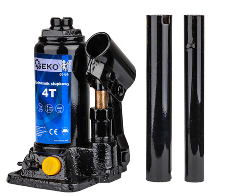 Podnośnik hydrauliczny słupkowy butelkowy żaba mocny lewarek 4T 4000 kg GEKO