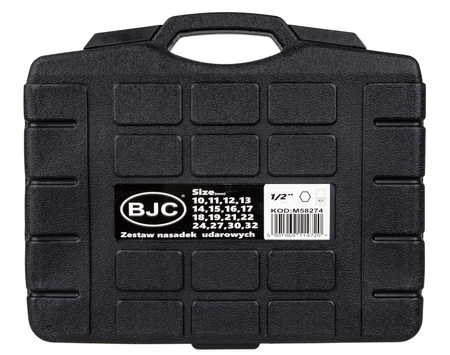 Nasadki udarowe Klucze nasadowe Zestaw 1/2" 10-32 mm 16 sztuk BJC