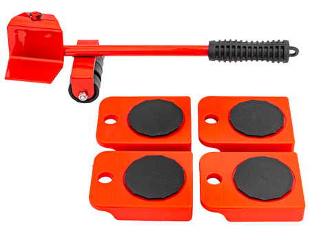 Zestaw rolki do transportu przesuwania mebli 150kg 5el SILVER