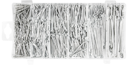 Zestaw zawleczek przetyczek zawleczki 1000 sztuk spinek SILVER