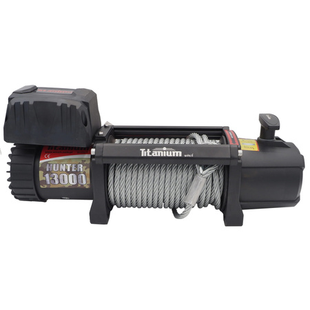 Wyciągarka elektryczna 24v 13000 LBS hunter z liną stalową TITANIUM WINCH