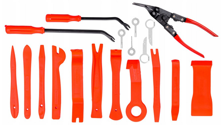 Ściągacze do tapicerki 19el zestaw ściągaczy SILVER