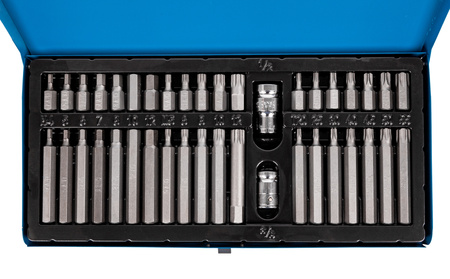 Zestaw bitów bity torx hex spline 40 sztuk walizka GEKO