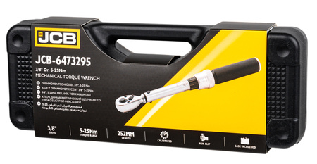 Klucz dynamometryczny z blokadą etui certyfikat kalibracji 5-25Nm 3/8" JCB