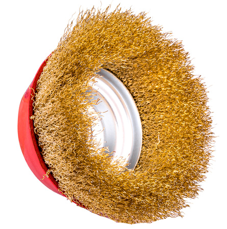 Szczotka druciana do szlifierki miękka mosiądzowana czołowa 125 mm M14 FALON-TECH