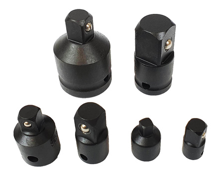 Redukcje udarowe adapter na klucz 6 szt. SILVER