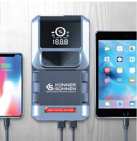 Urządzenie rozruchowe ze sprężarką JSP-1300 4w1 Könner & Söhnen KS