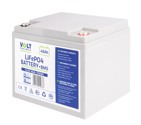 Akumulator LiFePo4 45Ah 40A 12V BMS VOLT POLSKA