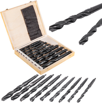 Zestaw Wierteł Morsa do Metalu MK2 MK3 14,5-30 mm HSS (9 el) FALON-TECH